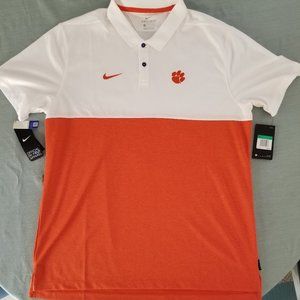 Nike Clemson Coaches Dri-Fit Polo NWT (mens)